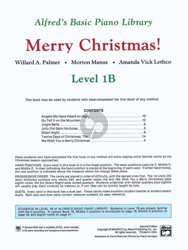 Merry Christmas Level 1B for Piano