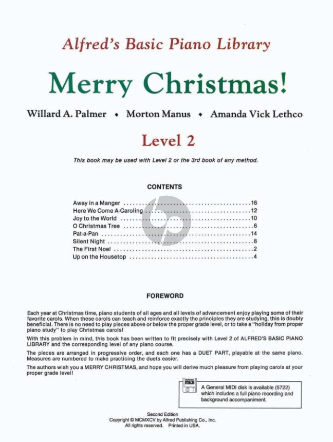 Merry Christmas Level 2 for Piano