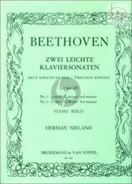 2 Easy Sonatas Op.49 No.1 G-minor and No.2 G-Major