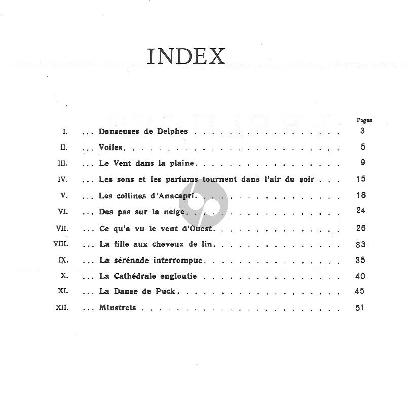 Preludes Vol.1 for Piano - Claude Debussy