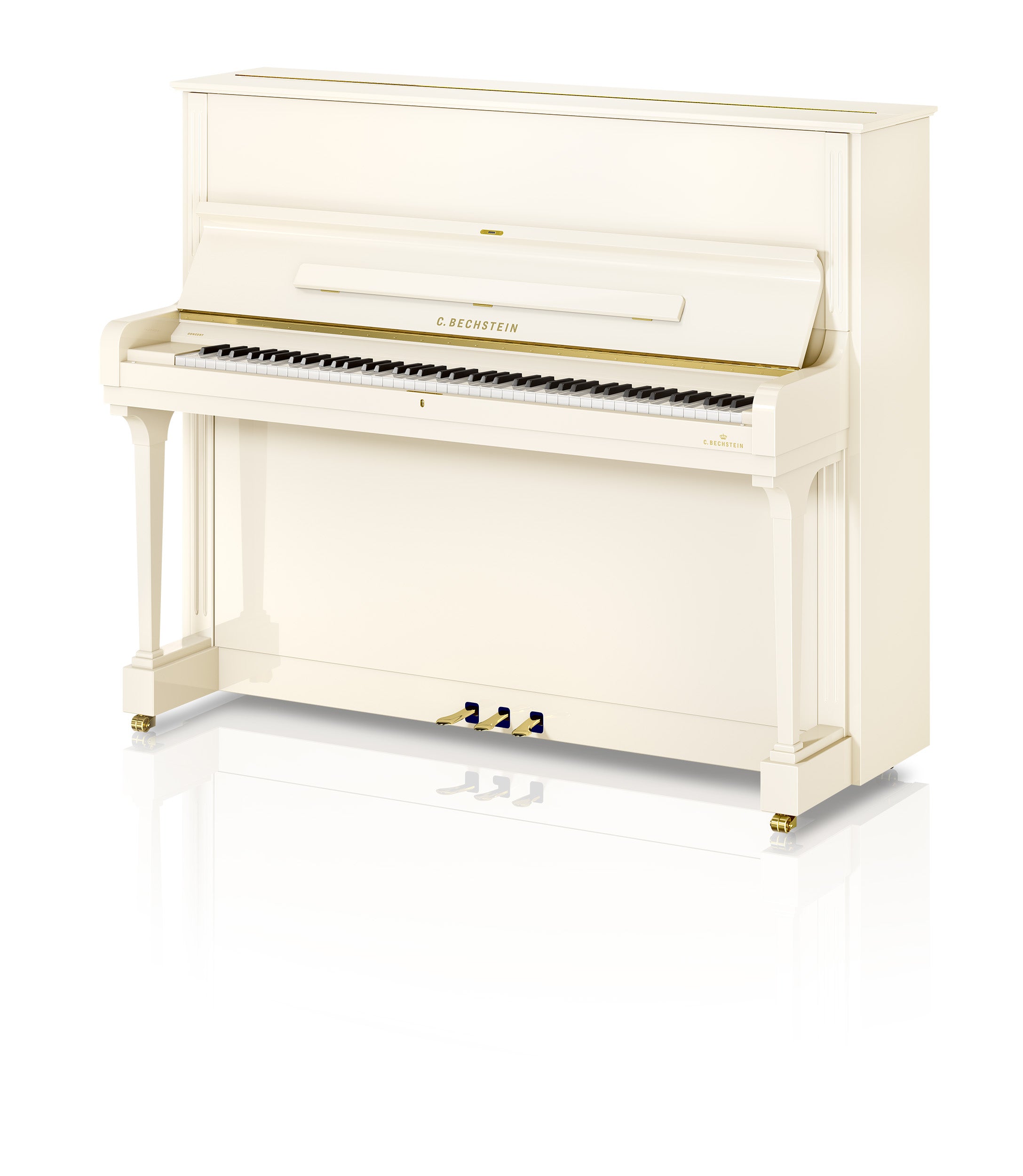C. Bechstein Concert 6 piano, wit hoogglans