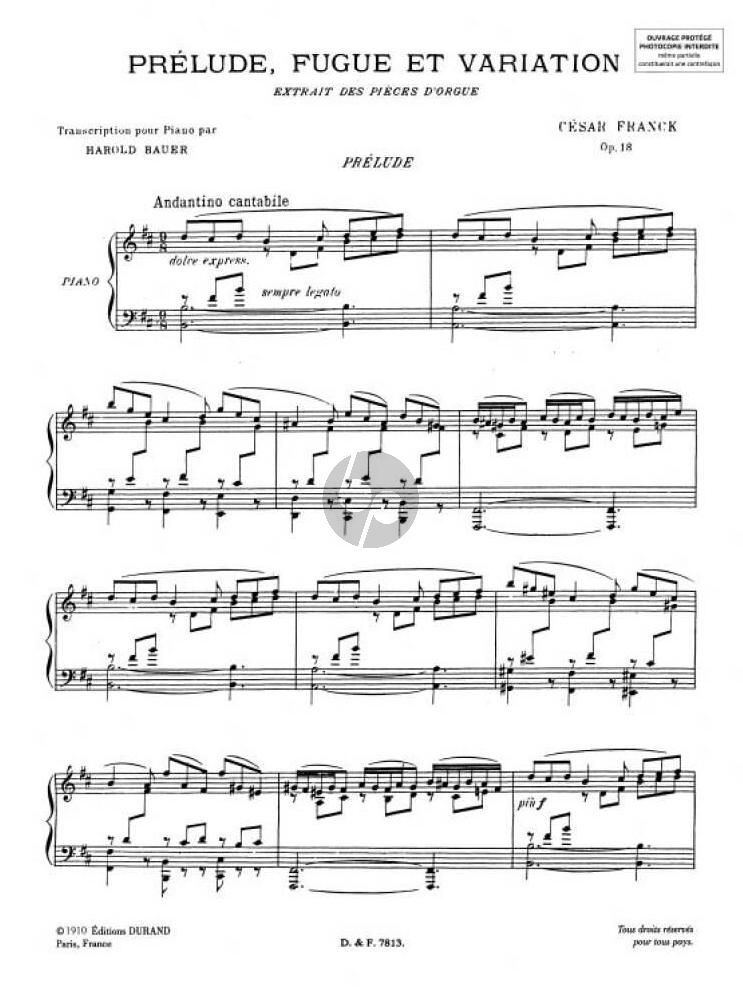 Prelude, Fugue & Variation Op.18 - Franck