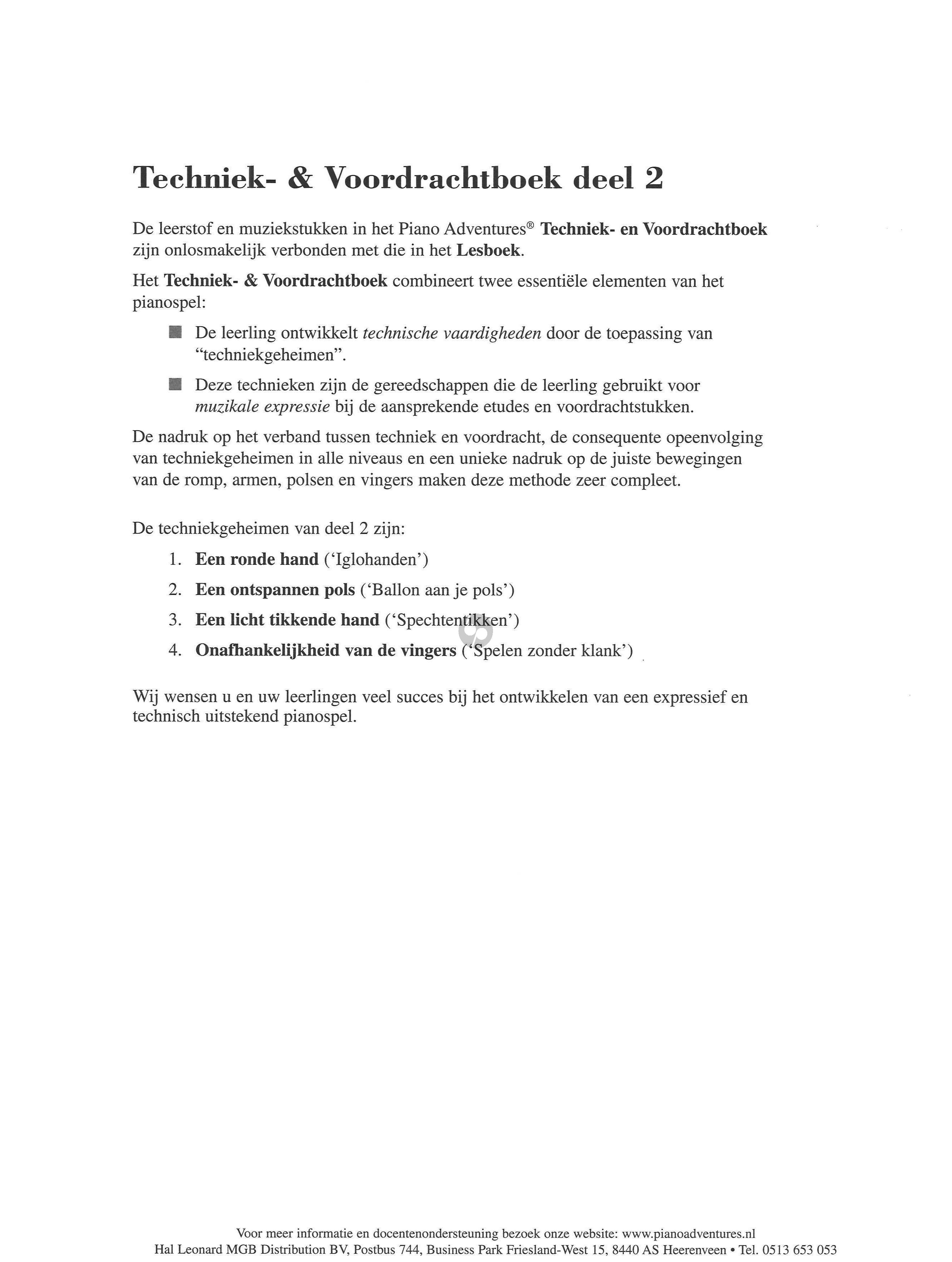 Piano Adventures Techniek en Voordrachtboek 2
