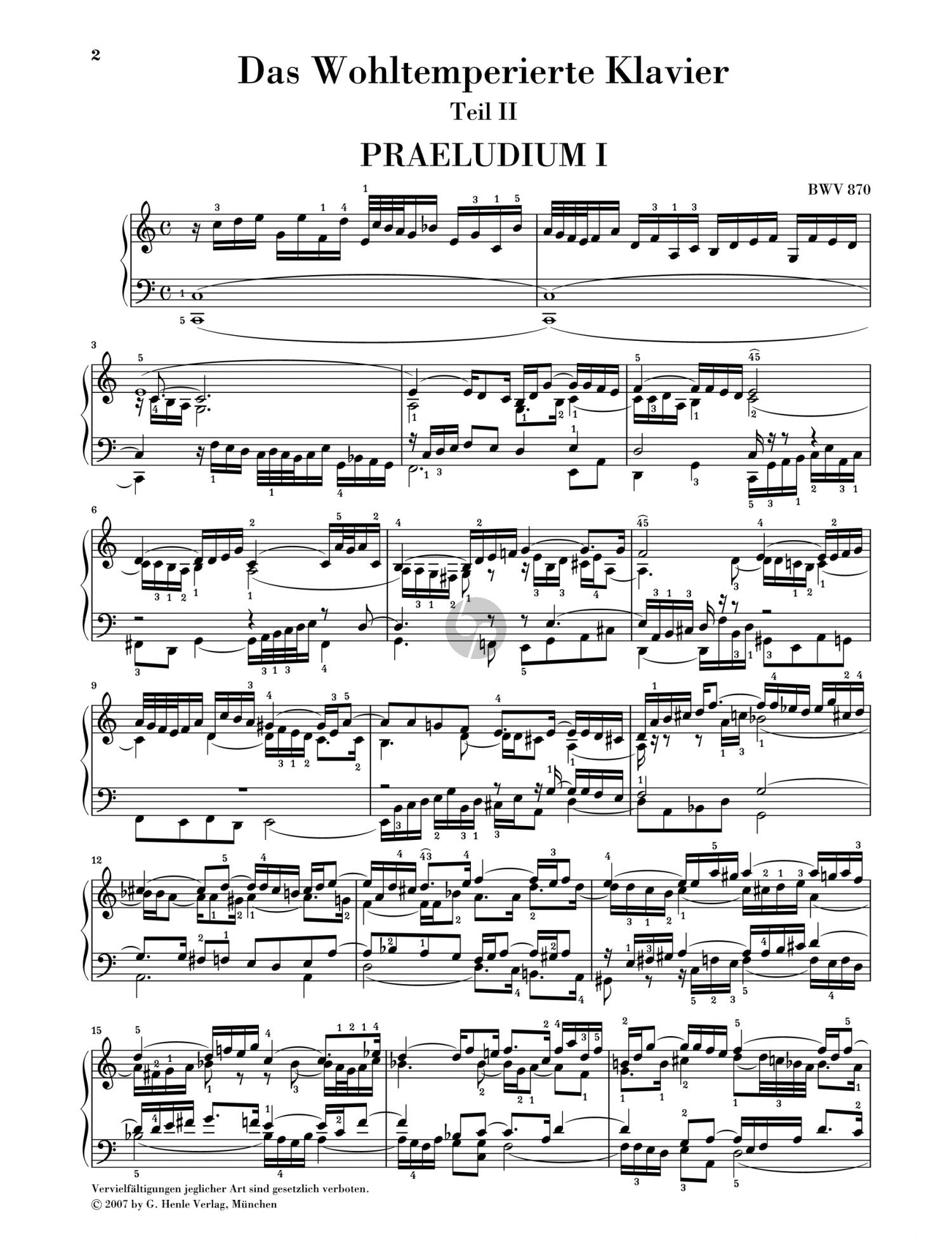 Das Wohltemperierte Klavier Vol.2