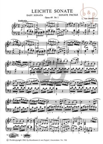 2 Easy Sonatas Op.49 No.1 G-minor and No.2 G-Major