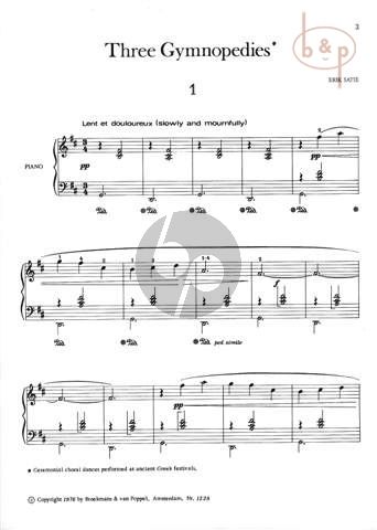 3 Gymnopedies for Piano Solo - Satie