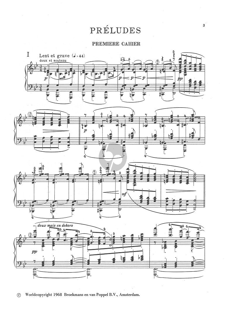 Preludes Vol.1 for Piano - Claude Debussy