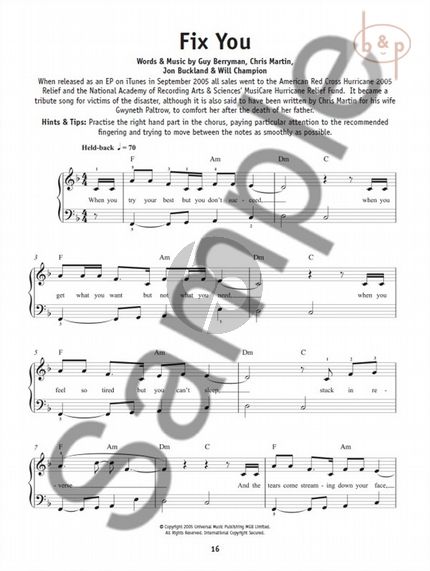 Really Easy Piano - Coldplay