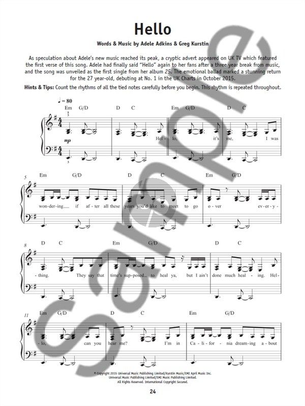 Really Easy Piano - Adele
