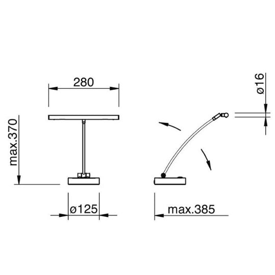 Jahn LED pianolamp, messing mat